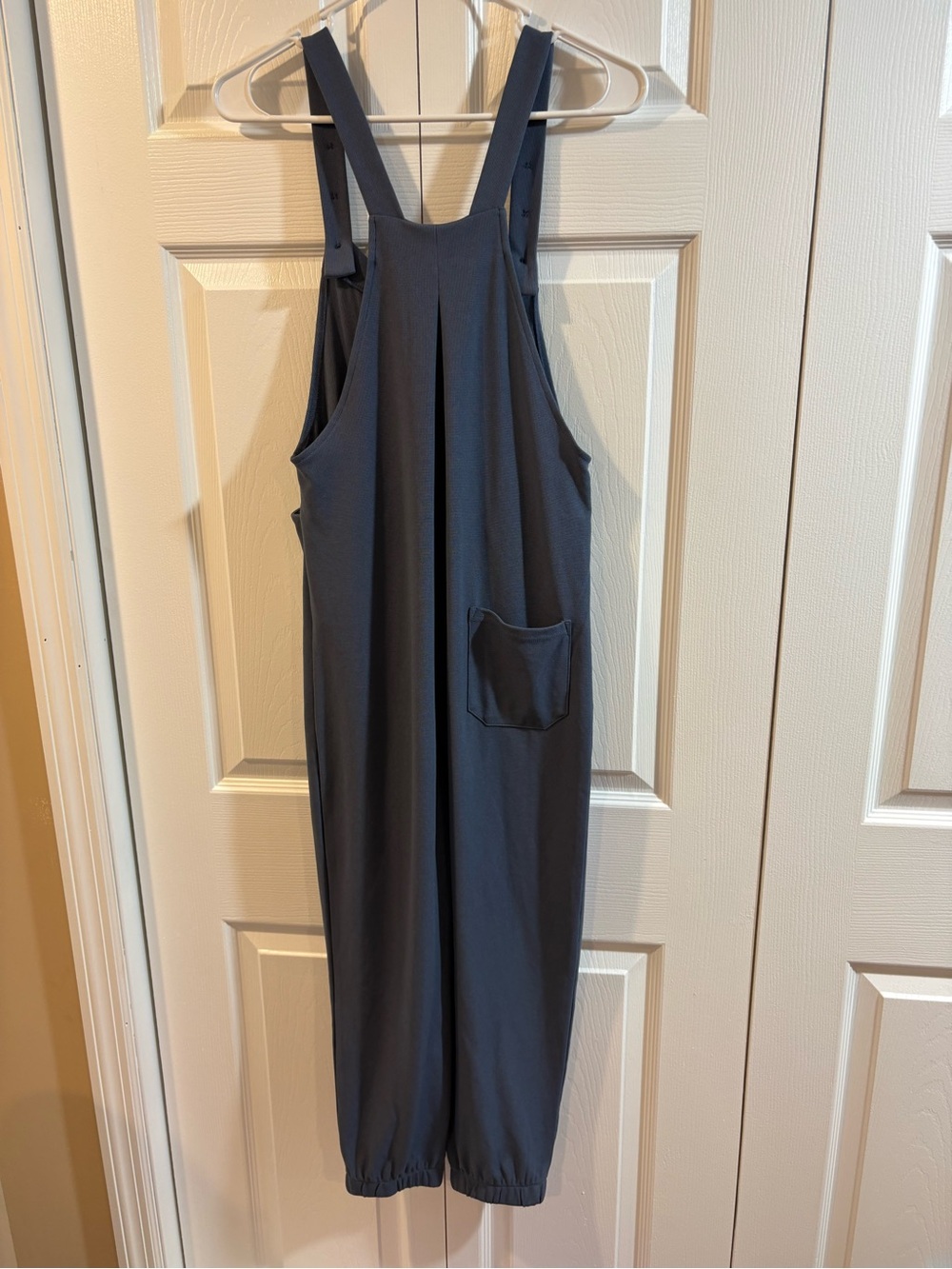 Blue Relaxed Utility Jumpsuit Overall Rompe Athleisure coastal casual chic - Picture 3 of 4